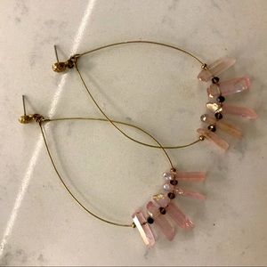 Free People Rose Quartz Earrings